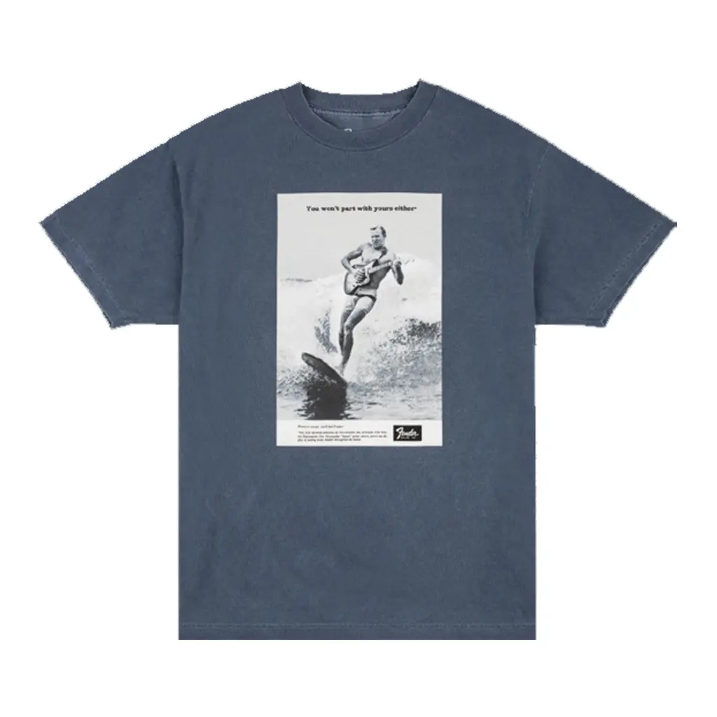 Fender Vintage Ad Surfer Tee In Ocean - Large 1