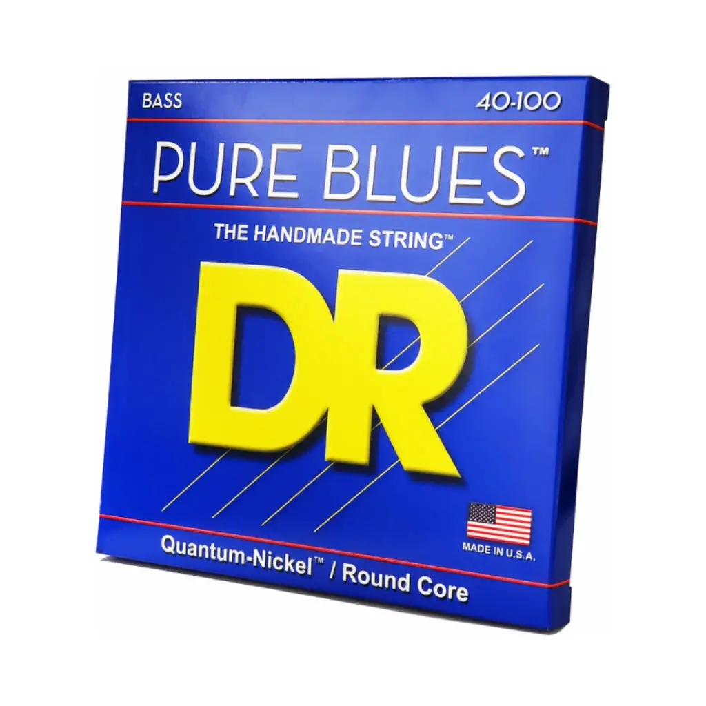 Dr Pure Blues Quantum-Nickel/Round Core Bass Guitar Strings - Light 40-100 1