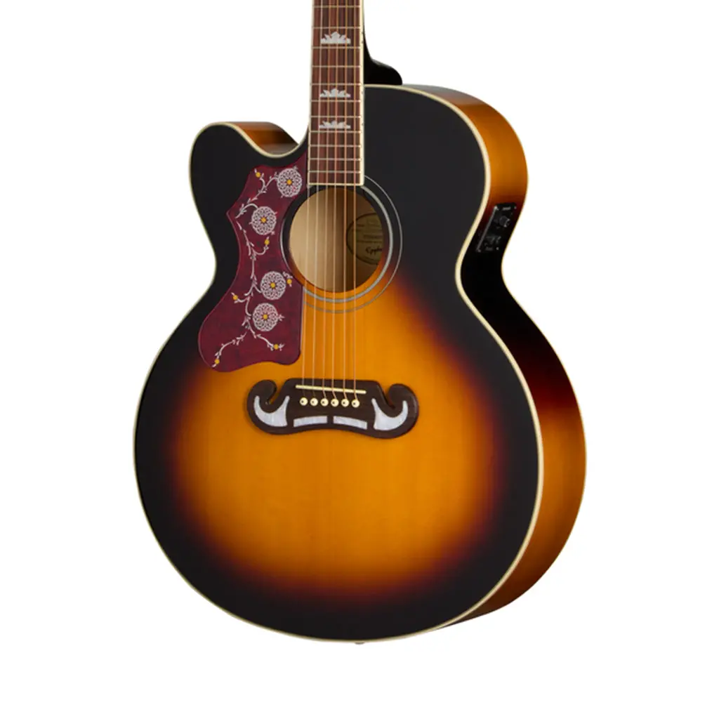 Epiphone J200 Studio Ec Left Handed - Vintage Sunburst 1