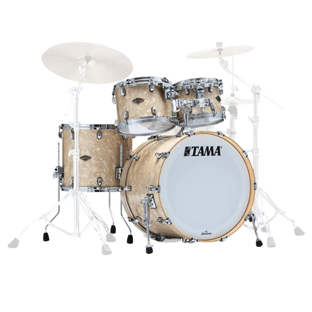 Tama Wbr42s Starclassic Walnut/Birch 4-Piece Shell Pack With 22" Bass Drum - Vintage Marine Pearl (No Hardware Included) 1