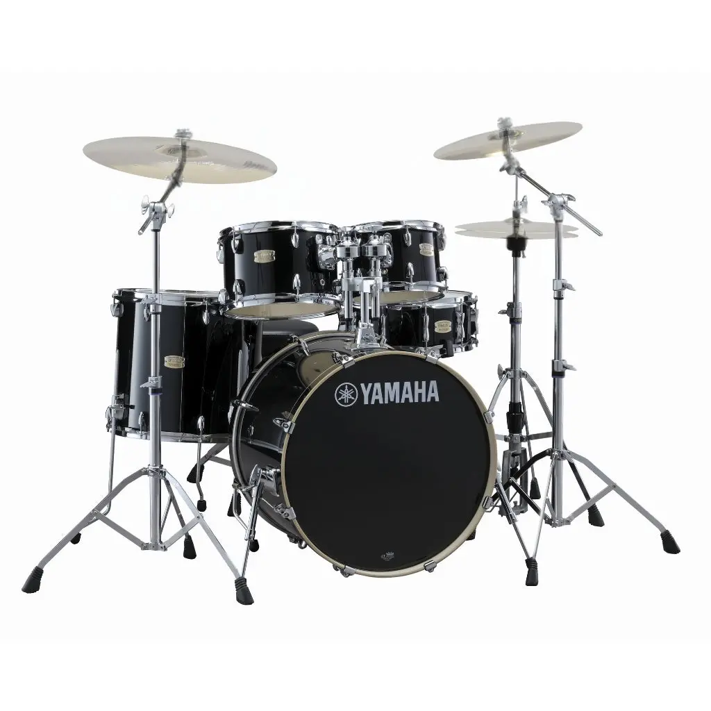 Yamaha Stage Custom Birch Euro Pack With Hw780 Hardware - Raven Black 1