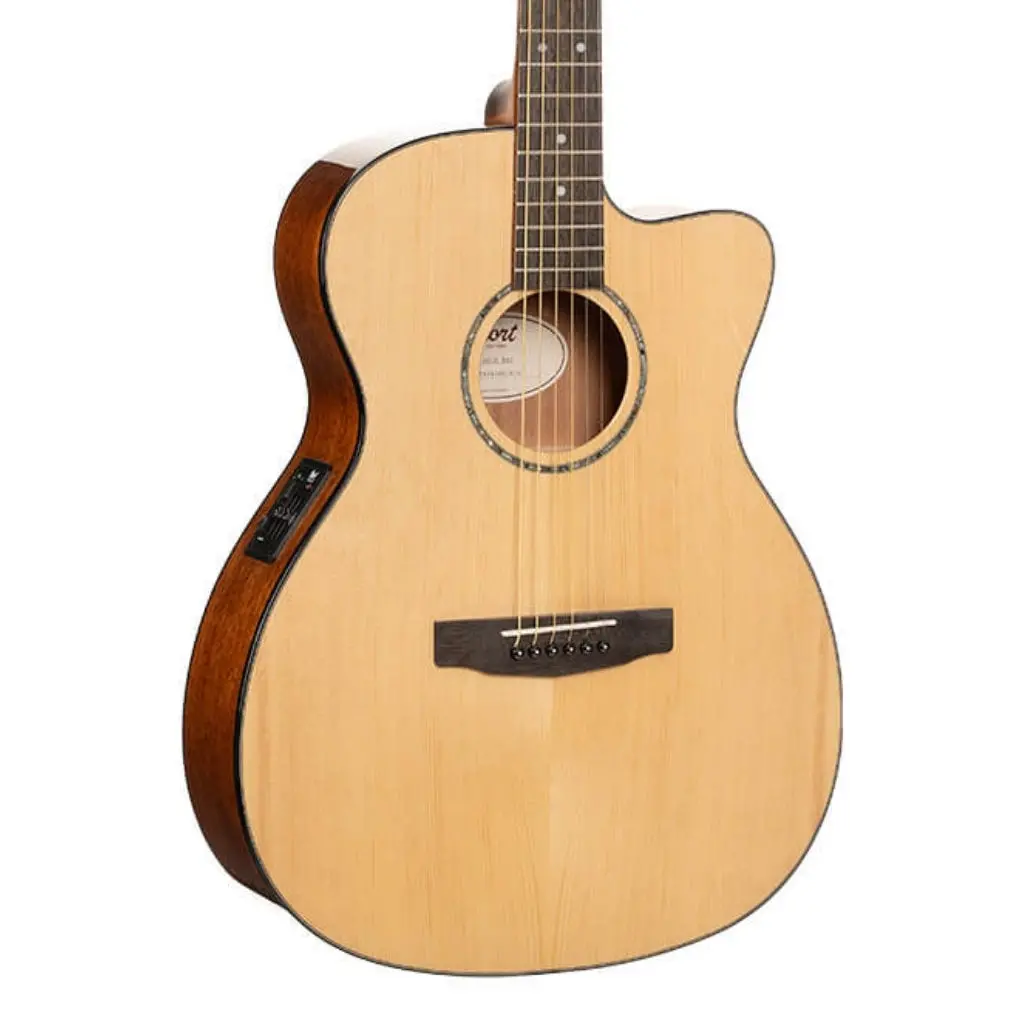 Cort L60ce Spruce Top Cutaway Acoustic Guitar - Natural 1