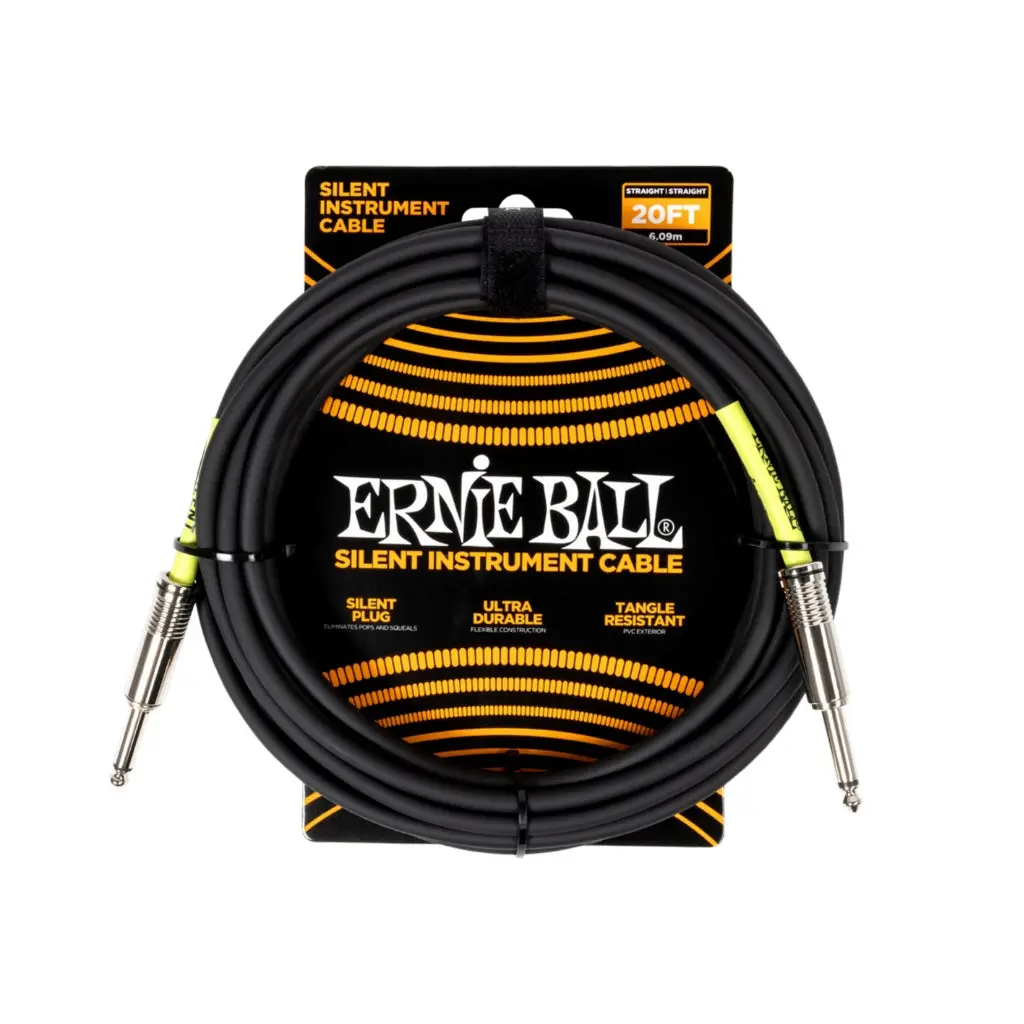 Ernie Ball Straight To Straight Silent Instrument Cable - 20Ft 1