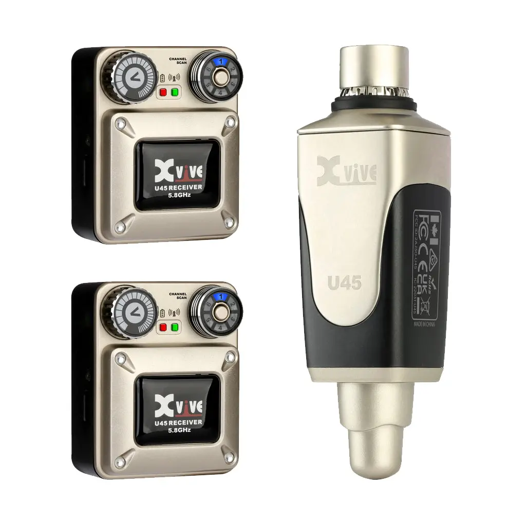 Xvive U45r2 In Ear Monitor System - 5.8Ghz, 2 Receivers 1