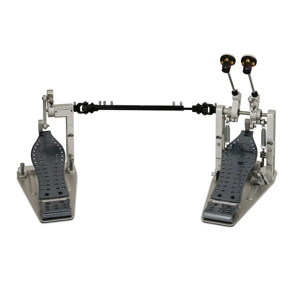 Dw Mfg Machined Direct Drive Double Bass Drum Pedal - Polished Anodized Aluminum 1