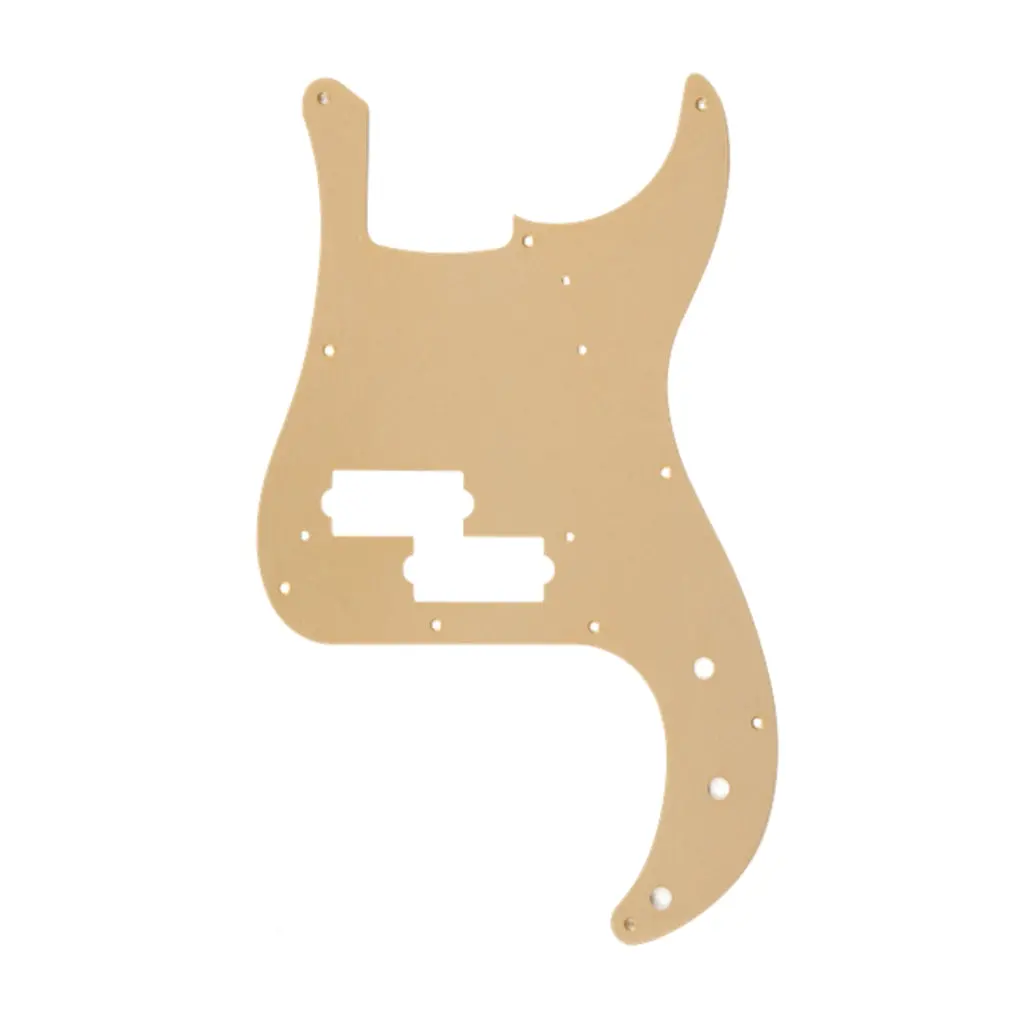 Fender Pure Vintage Pickguard, '58 P Bass®, 10-Hole Mount, Gold Anodized, Lacquer Finish 1