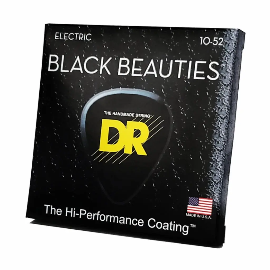 Dr Black Beauties K3 Coated Electric Guitar Strings - Medium To Heavy 10-52 1