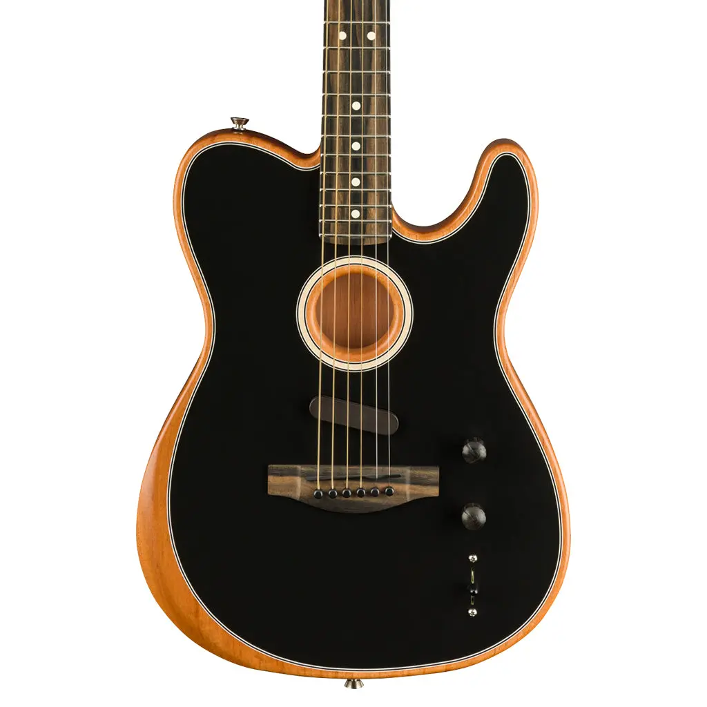 Fender American Acoustasonic® Telecaster®, Ebony Fingerboard, Black 1