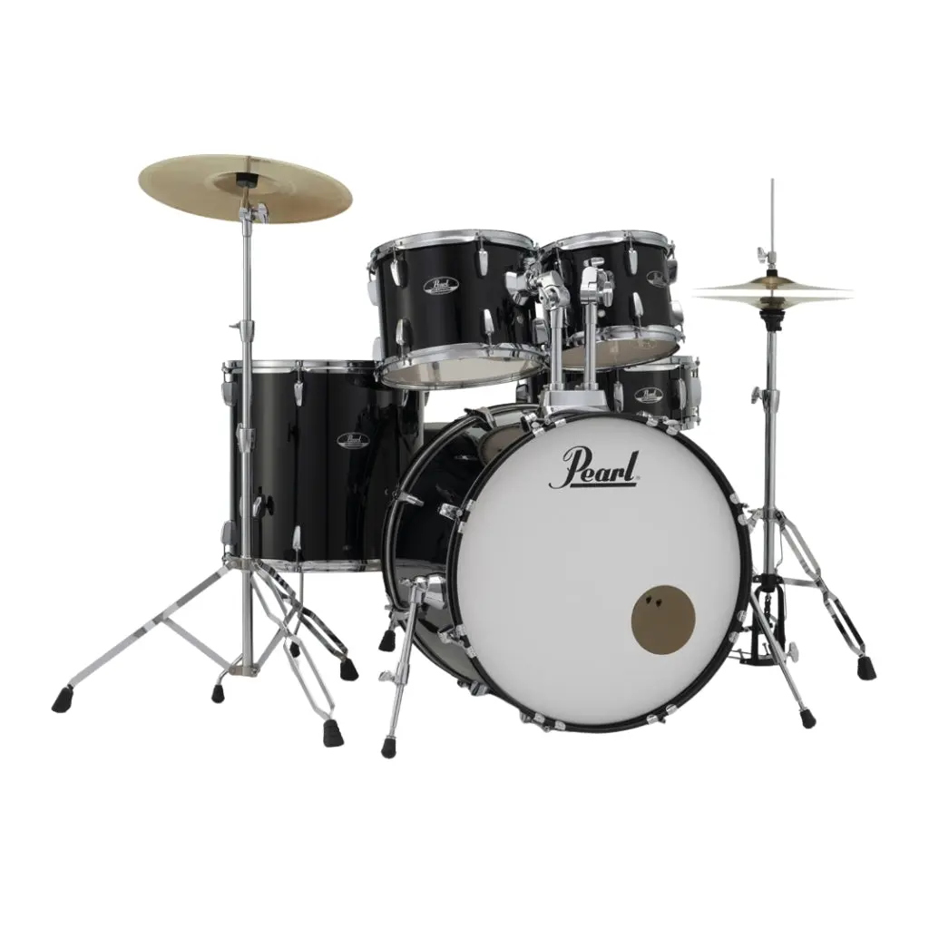 Pearl Roadshow 22" 5Pc Drum Kit Package With Cymbals - Jet Black 1