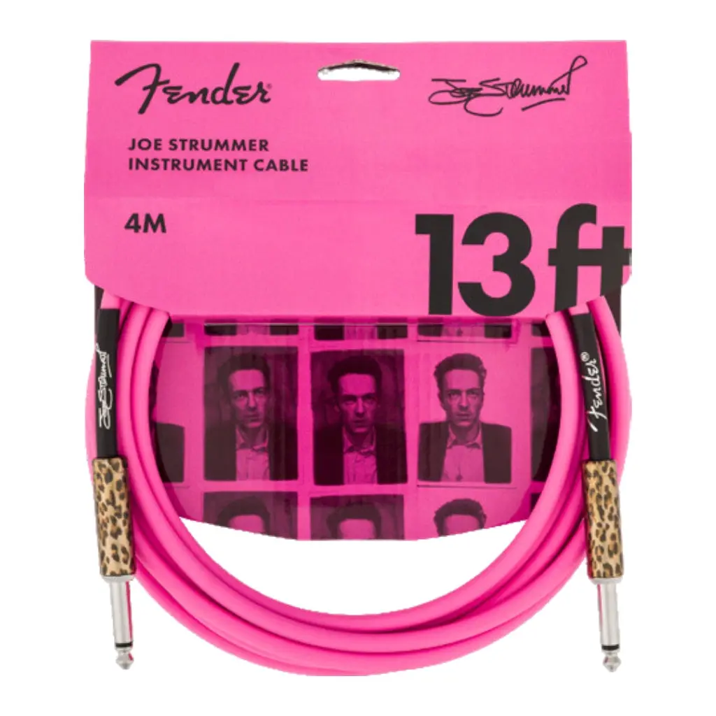 Fender Joe Strummer Instrument Cable In Pink Leopard - 13 Feet 1