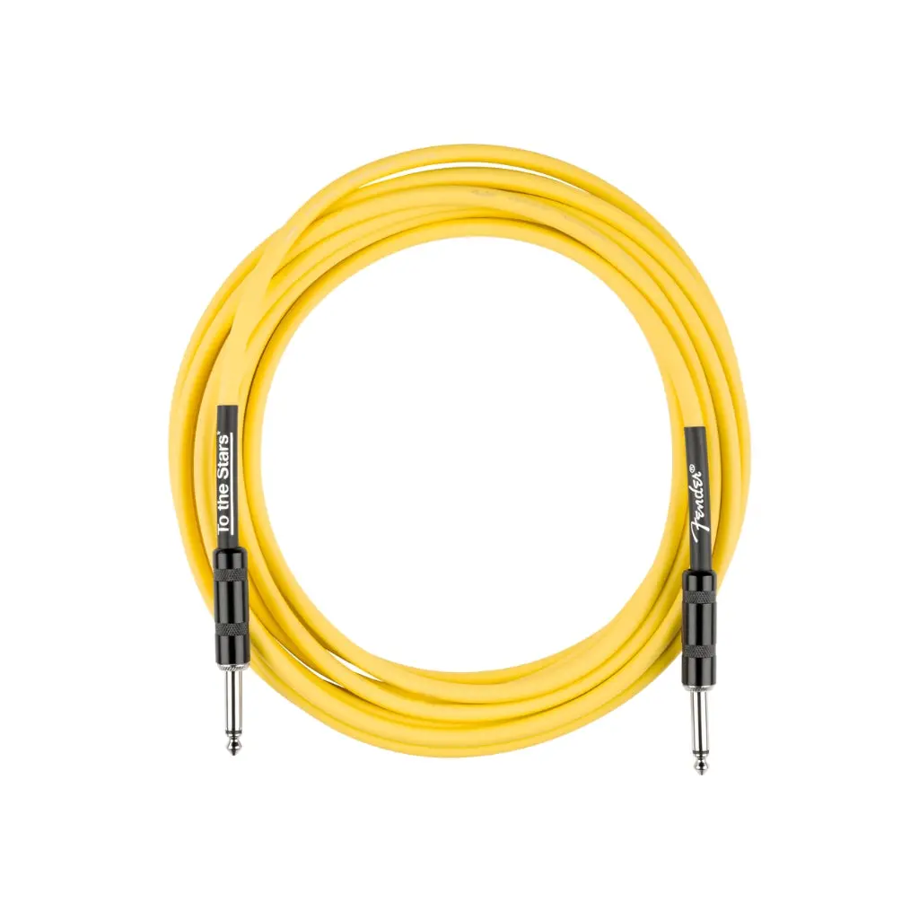 Fender Tom Delonge 10' To The Stars Instrument Cable, Graffiti Yellow 1
