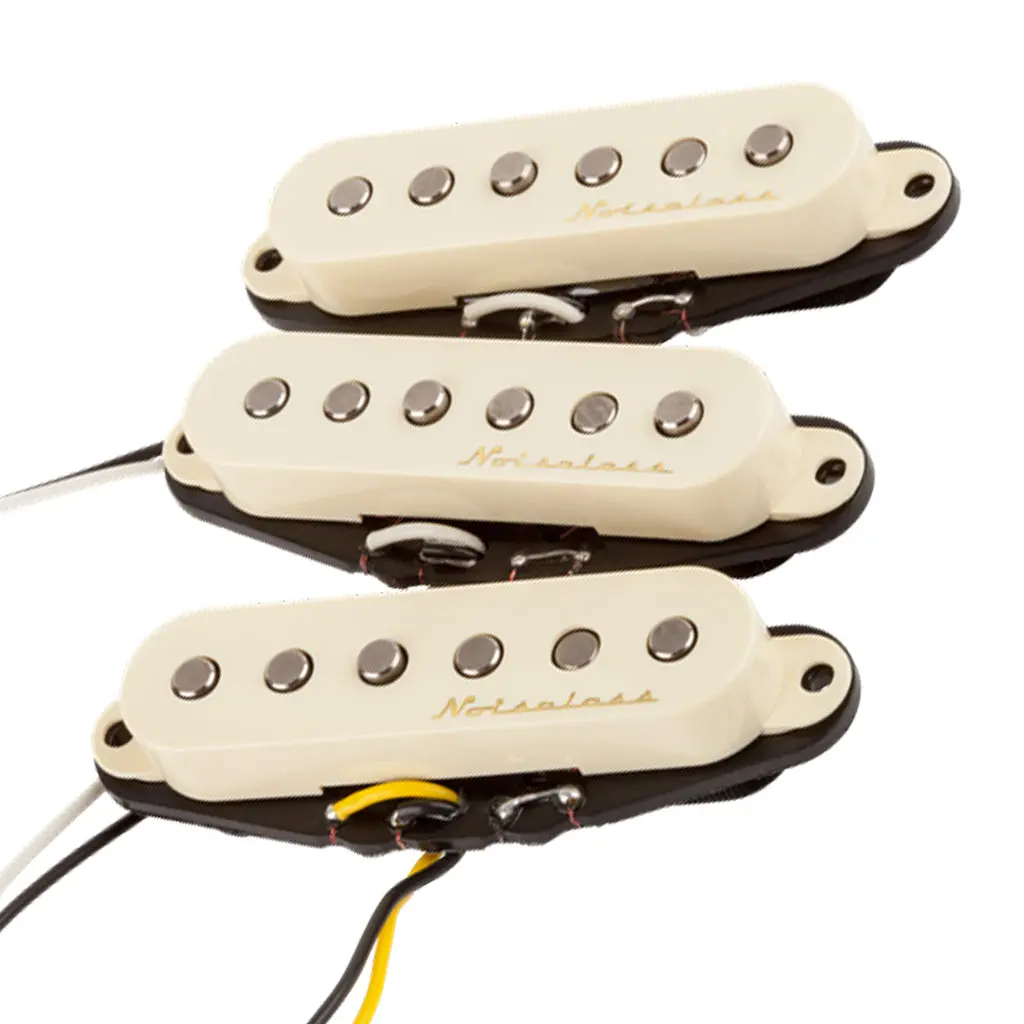 Vintage Noiseless™ Strat® Pickups, (3), Aged White 1