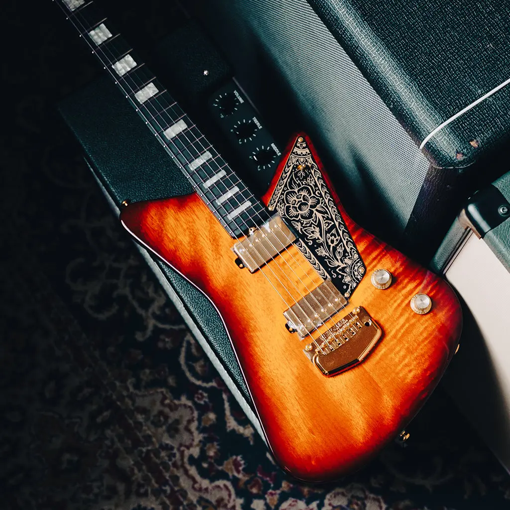 Ernie Ball Music Man - Mariposa Electric Guitar - Sahara Sunset Gold Hardware 1
