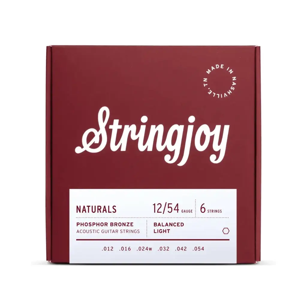 Stringjoy Naturals Phosphor Bronze Acoustic Guitar Strings - .012-.054 Light 1