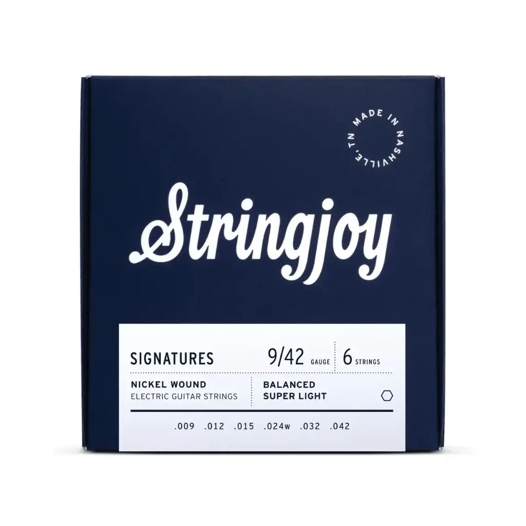 Stringjoy Signatures Nickel-Wound Balanced Electric Guitar Strings - .009 - .042 Super Light 1