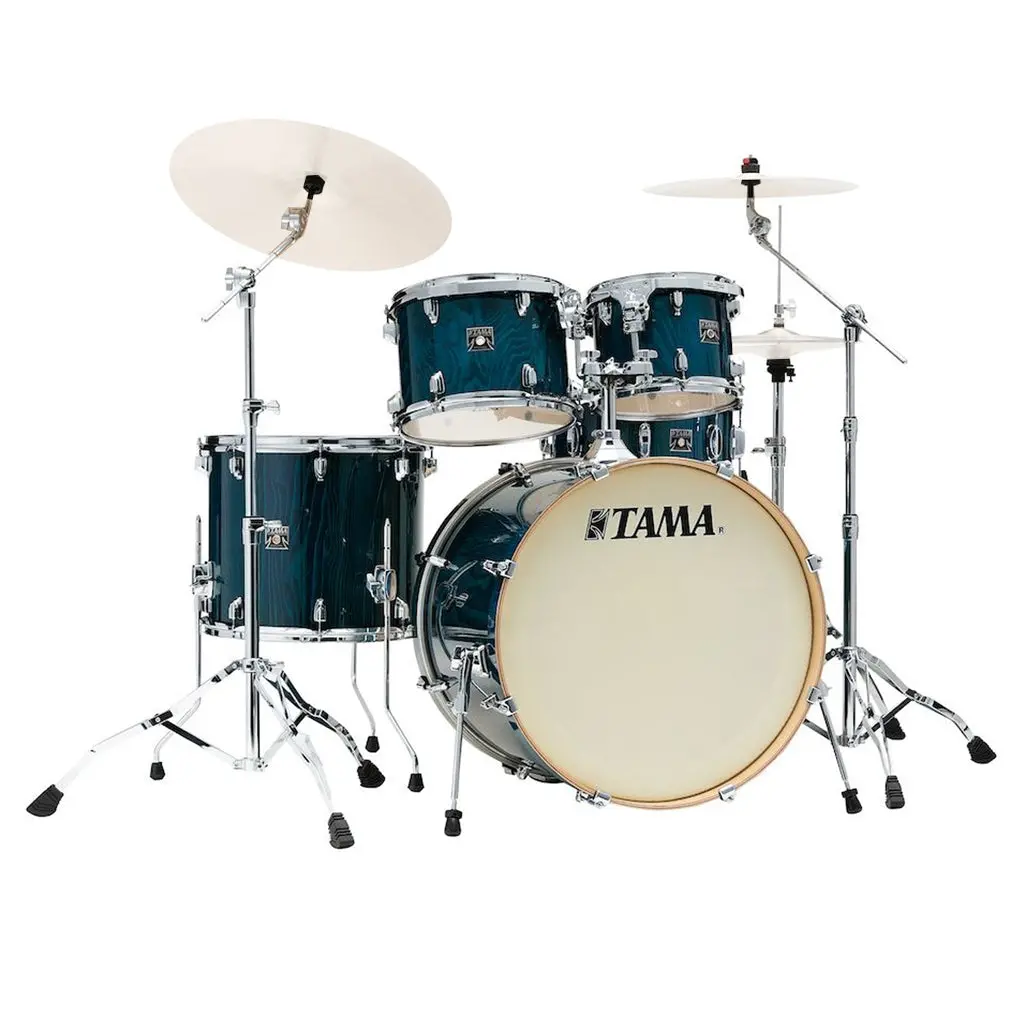 Tama Cl52ksp Superstar Classic Maple 5-Piece Drum Kit With Sm5 Hardware - Gloss Sapphire Lacebark Pine 1