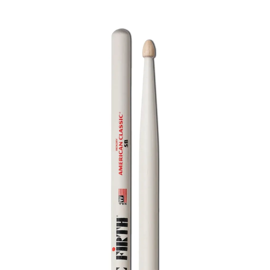 Vic Firth American Classic Drumsticks - 5B - White Finish 1