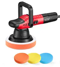 Avid Power Dual Action Car Buffer Polisher, 6 Inch Orbital Polisher For Car Detailing With 6 Variable Speeds, Detachable Handle & 3 Polishing Pads 1
