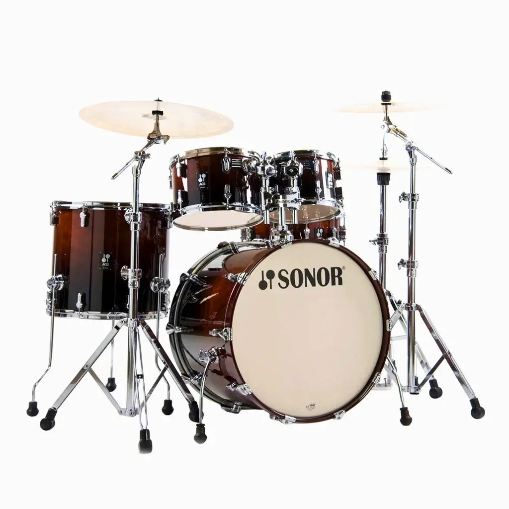 Sonor Aq2 Series Stage 5-Piece Shell Pack With 4000 Series Hardware - Brown Fade 1