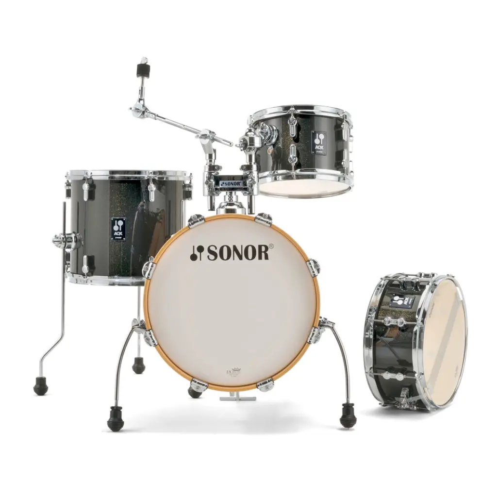 Sonor Aqx Series Jungle Drum Set, Black Midnight Sparkle 1