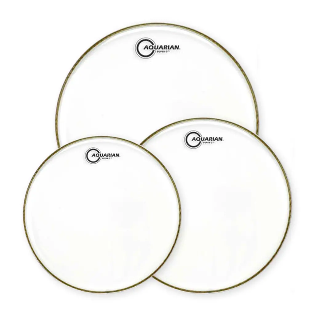 Aquarian S2-C Super-2 Tom Pack 10" 12" 16" - Clear 1