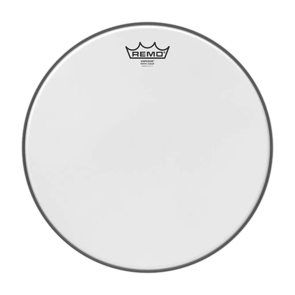 Remo 12" Emperor White Suede 1