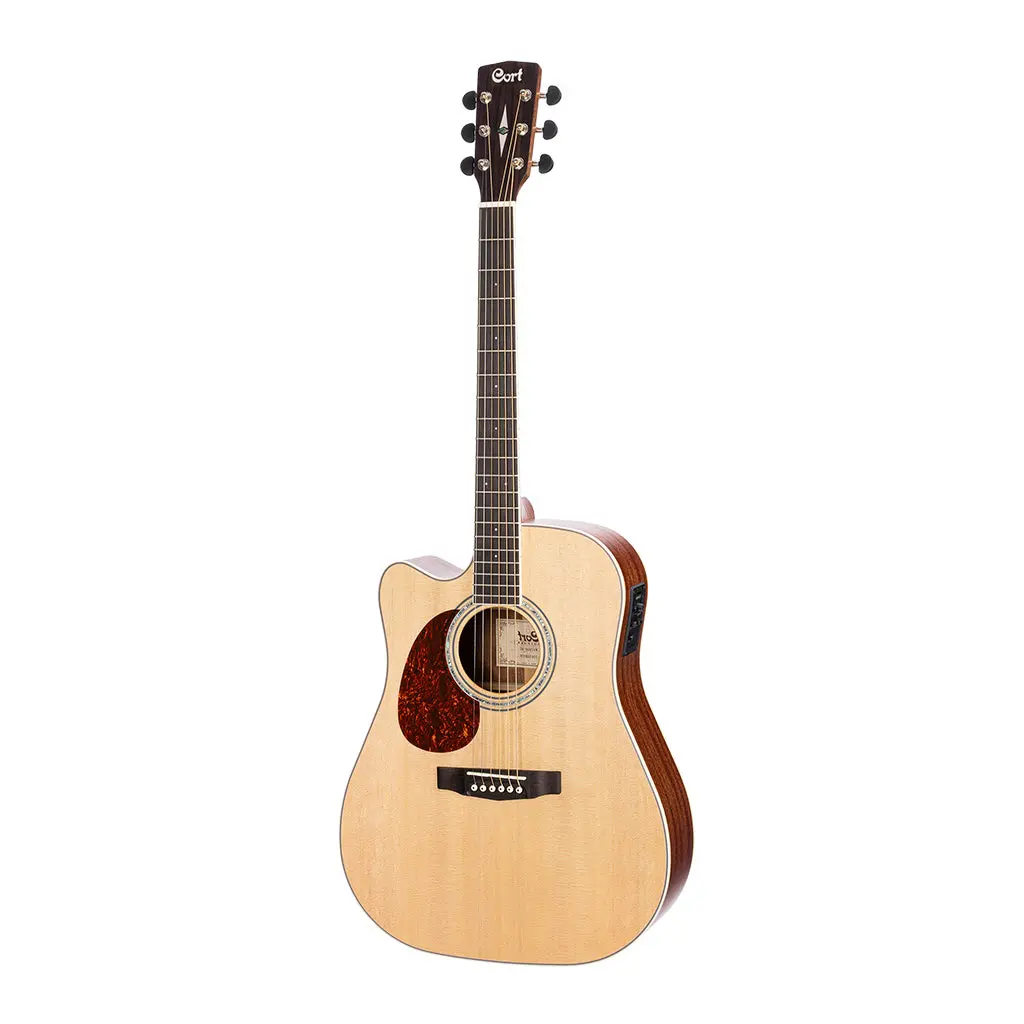 Cort Mr710f Left Handed Ns Dreadnought Cutaway With Pickups Natural Satin 2