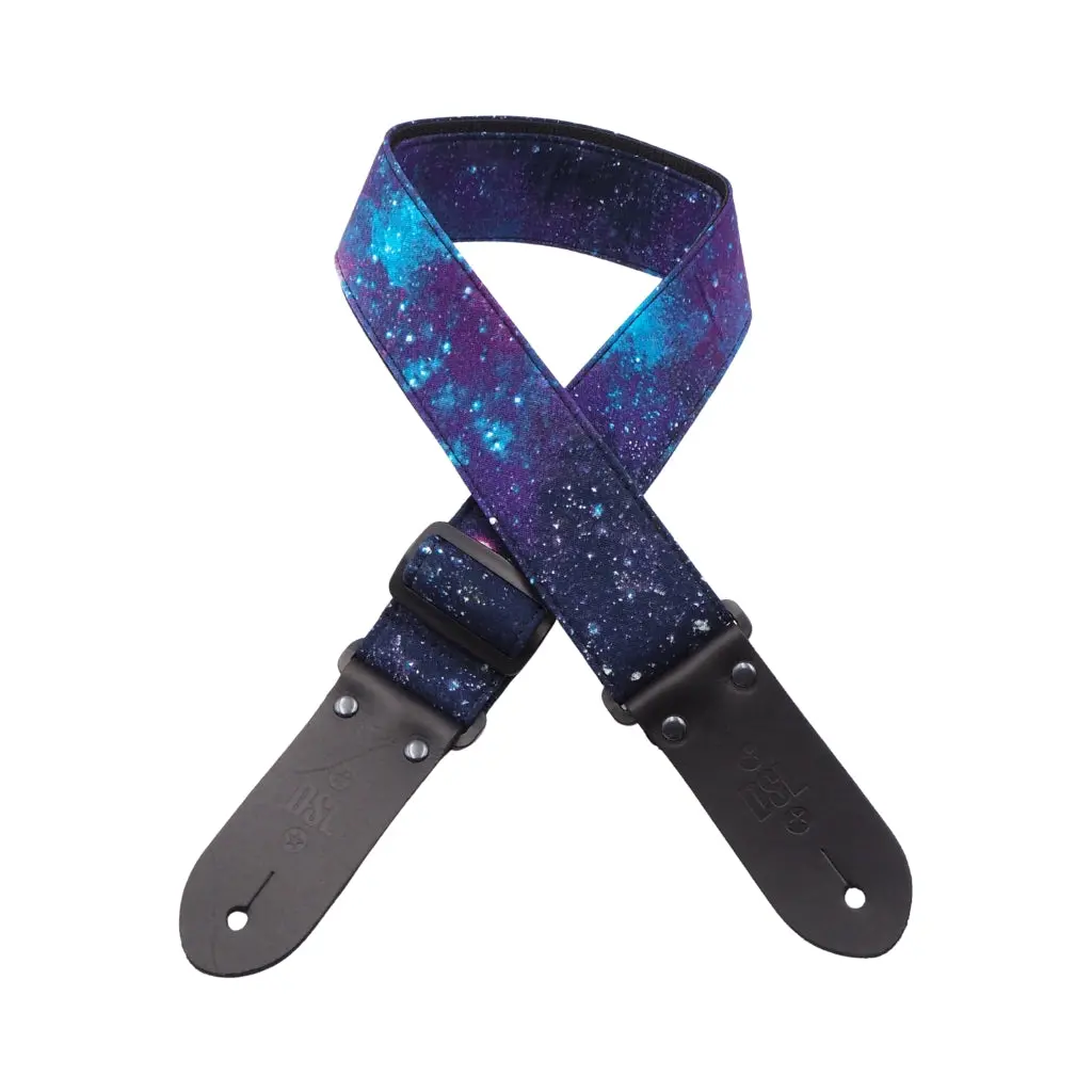 Dsl 2" Handmade Printed Fabric Guitar Strap - Galaxy 1