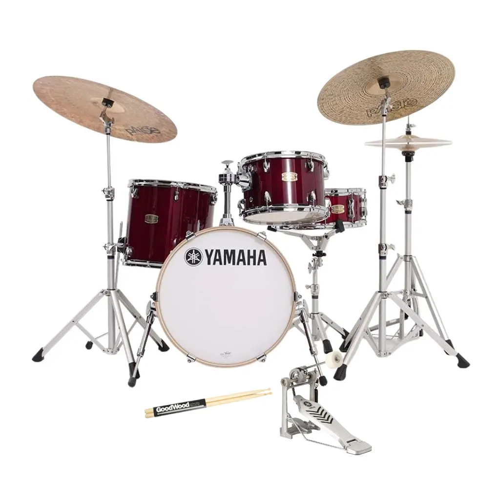 Yamaha Stage Custom Bop Drum Kit With Crosstown Hardware - Cranberry Red 1