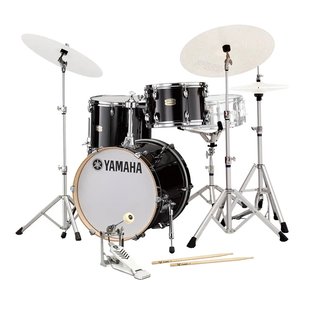Yamaha Stage Custom Bop Drum Kit With Crosstown Hardware - Raven Black 1