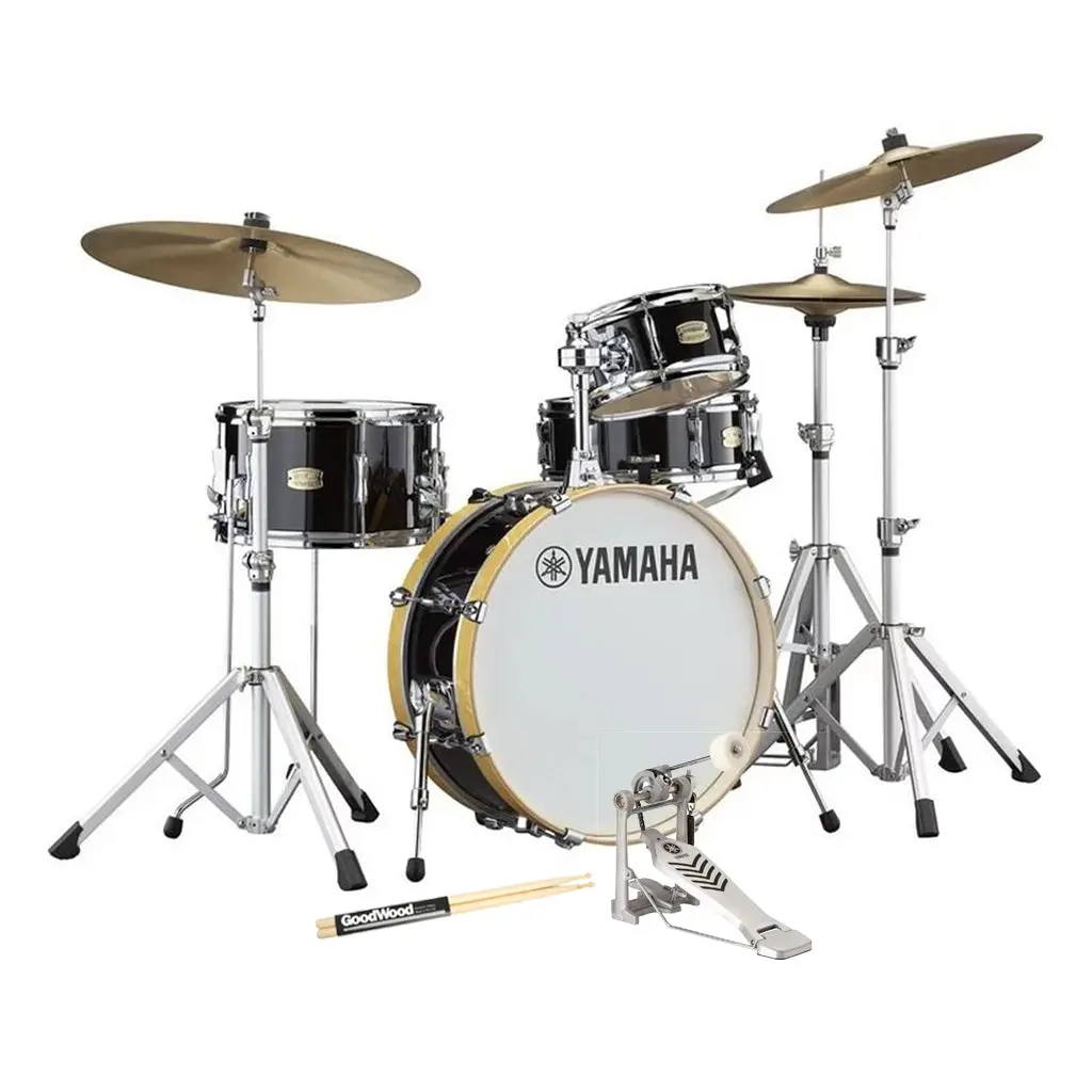 Yamaha Stage Custom Hip Kit With Crosstown Hardware Pack - Raven Black 1