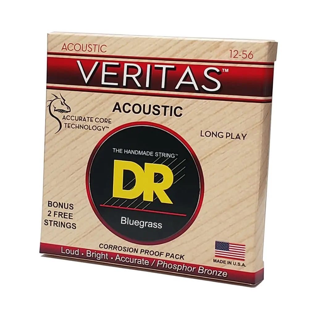 Dr Veritas Phosphor Bronze Acoustic Guitar Strings - Bluegrass 12-56 1