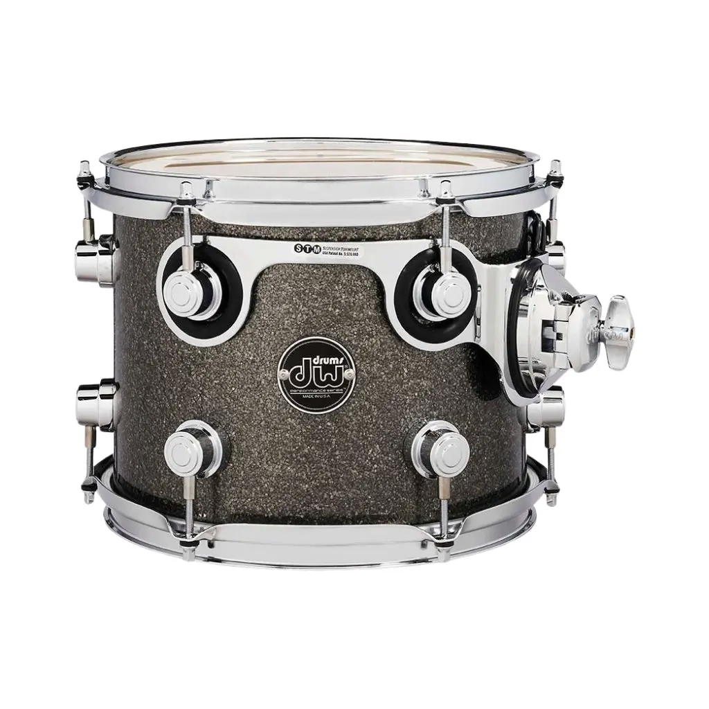 Dw Performance Series Mounted Tom - 8 X 10 Inch - Pewter Sparkle Finishply 1