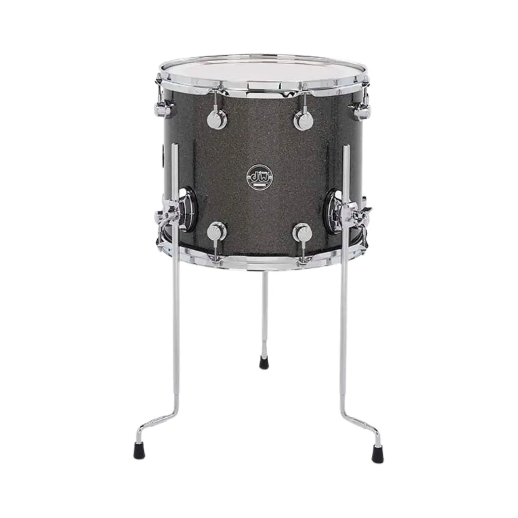 Dw Performance Series Floor Tom - 12 X 14 Inch - Pewter Sparkle Finishply 1