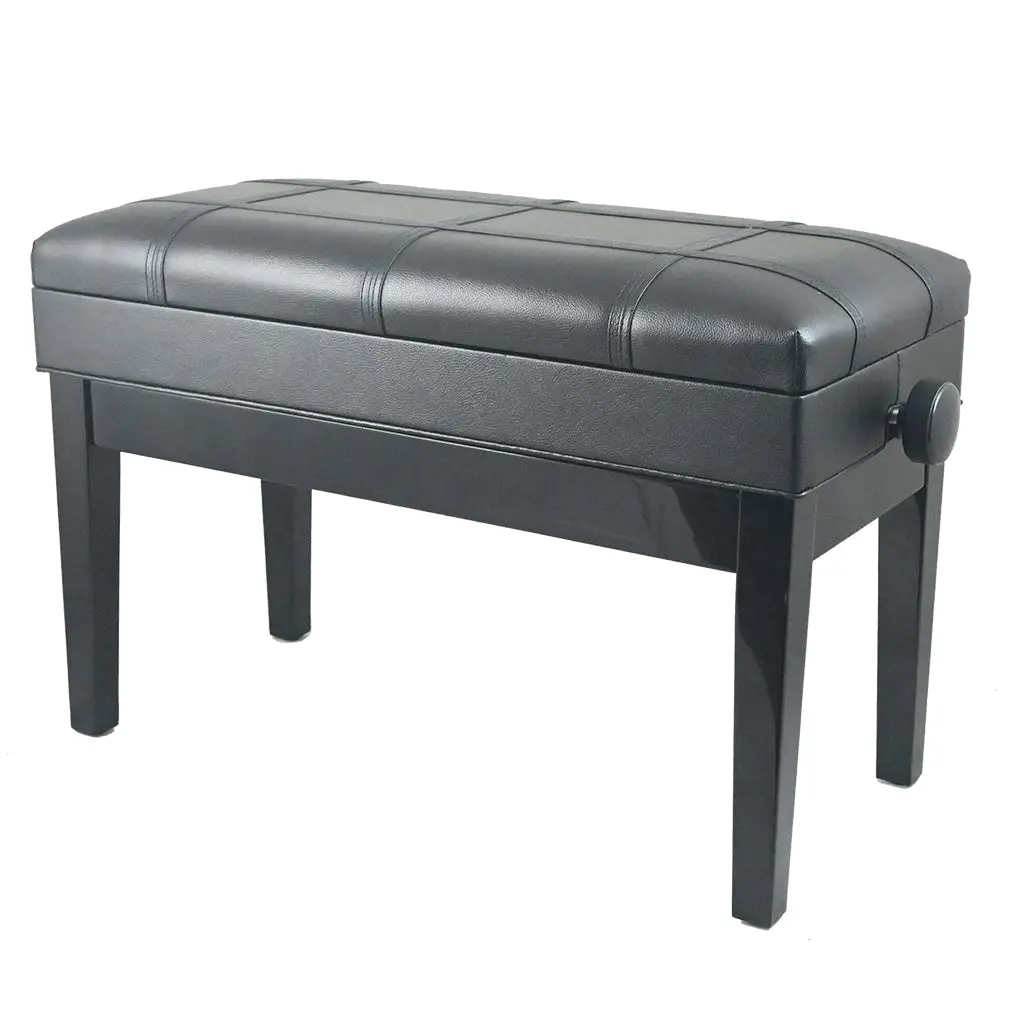 Adjustable Piano Bench (Large) - Black 1