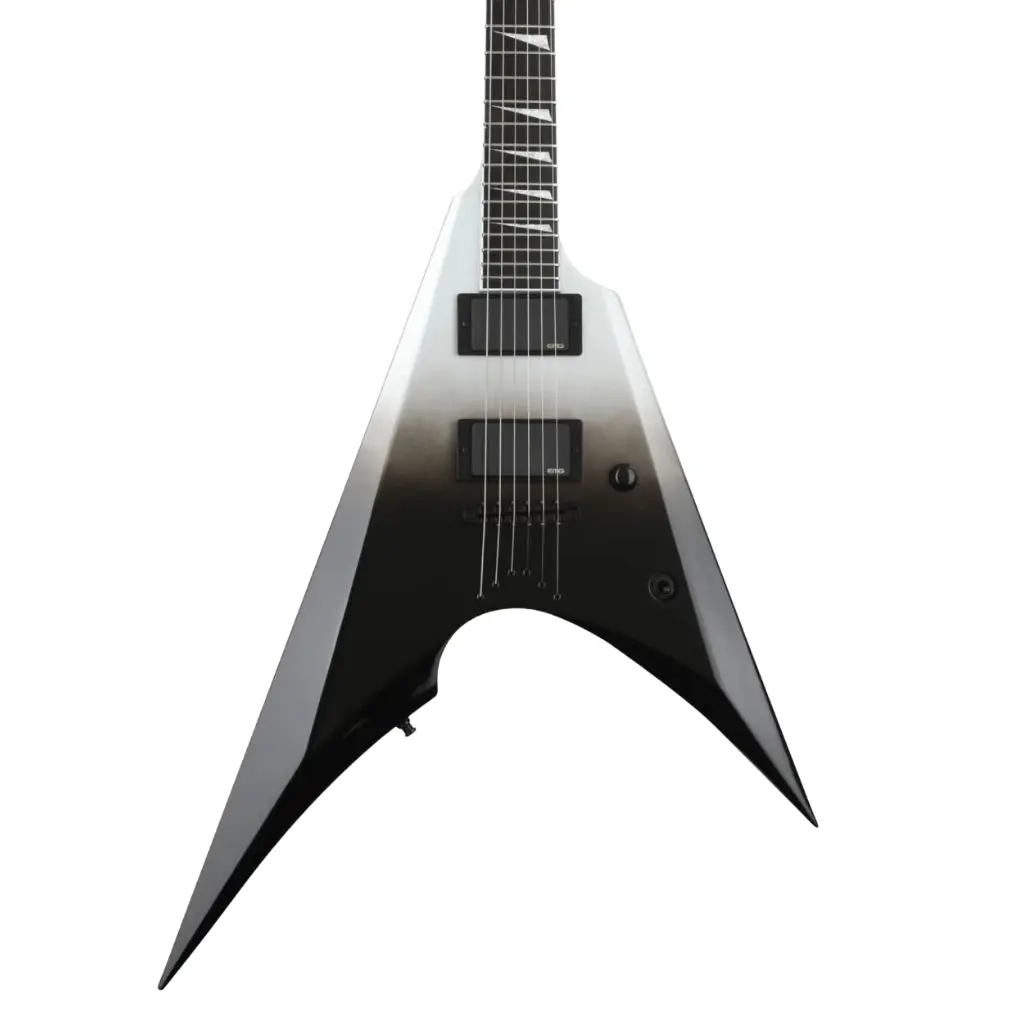Esp E-Ii Arrow Neck Thru Electric Guitar - Black Silver Fade 1