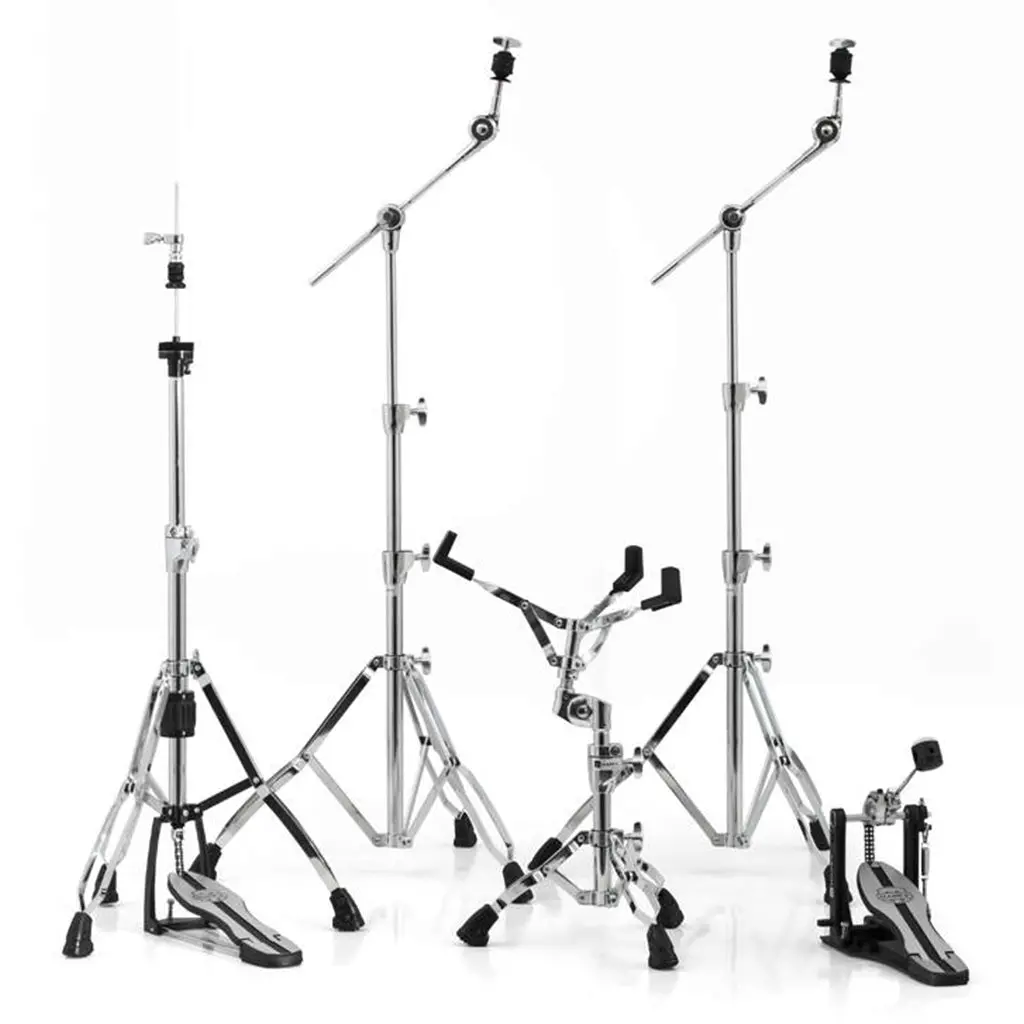 Mapex Mars 600 Chrome Hardware Pack With Two Booms, Snare Stand, Hi-Hat Stand And Single Pedal 1