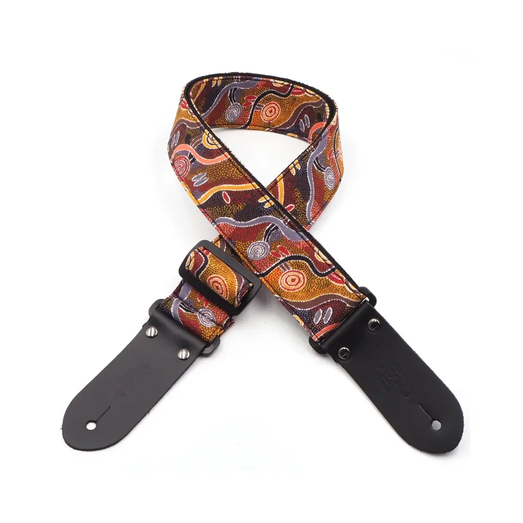 Dsl 2" Indigenous Handmade Fabric Guitar Strap - Jijika Desert 1