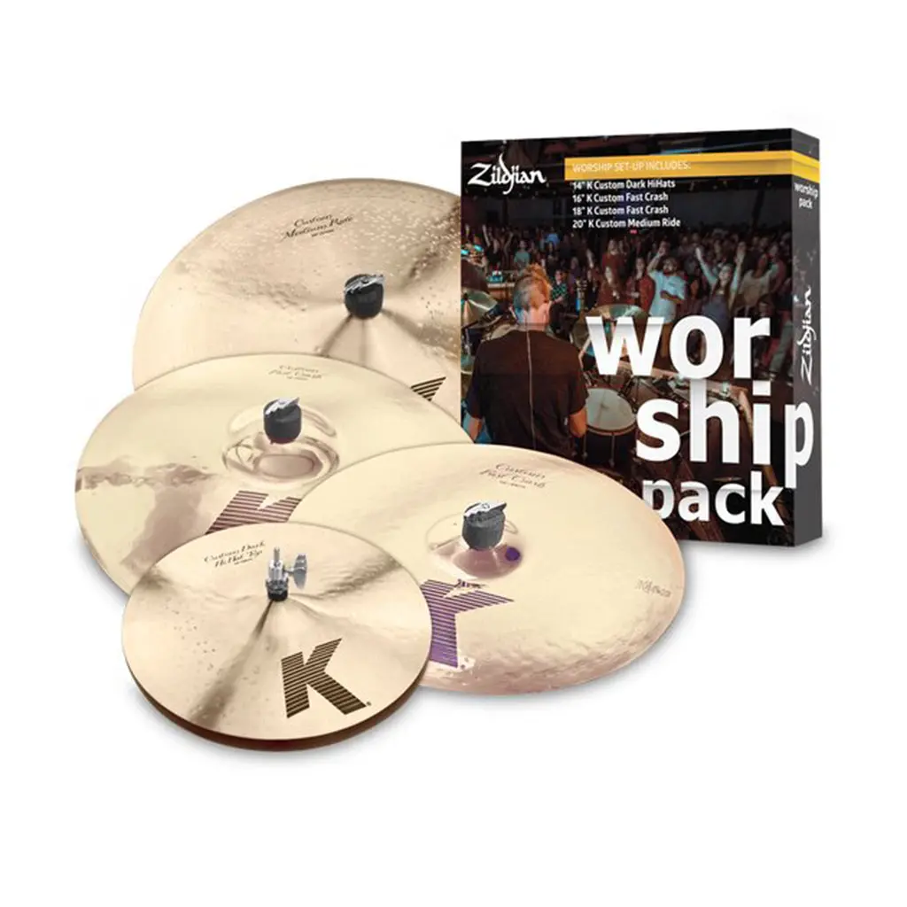 Zildjian K Custom Worship Cymbal Pack - 14" 16" 18" 20" 1