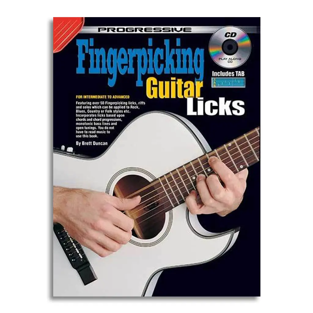 Progressive Fingerpicking Guitar Licks Book / Cd 1