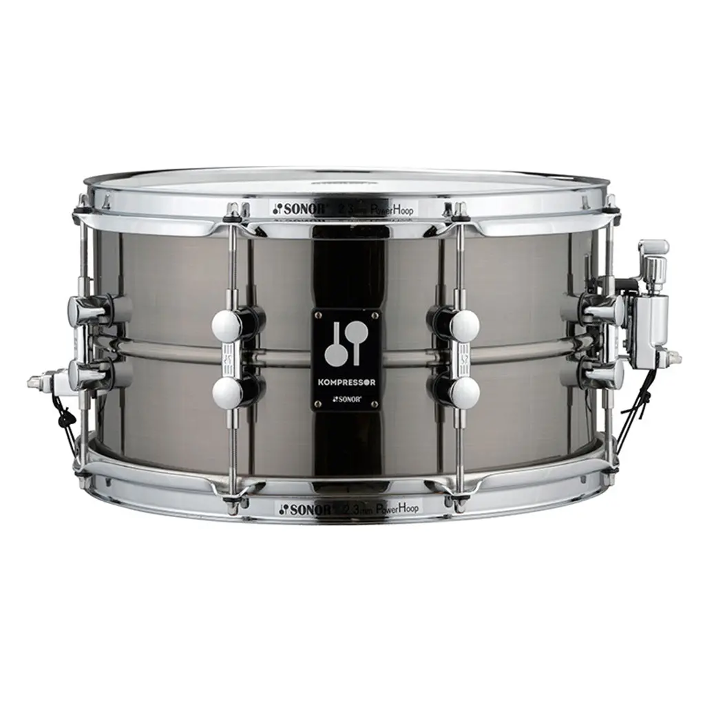 Sonor Kompressor 13"X7" Brass Snare Drum - Black Nickel Plated 1