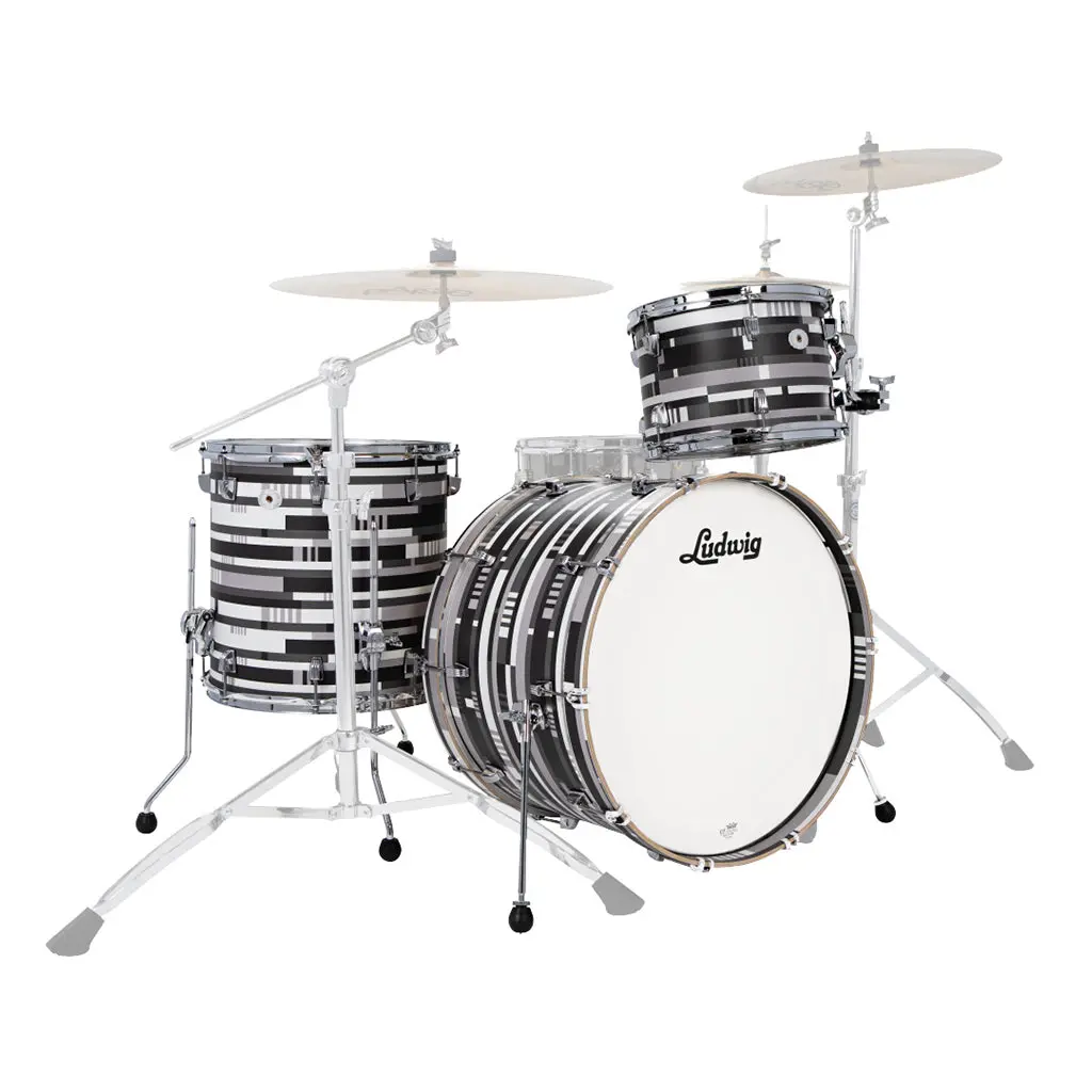 Ludwig Neusonic 22" 3 Piece Shell Pack - Digital Black Oyster 1