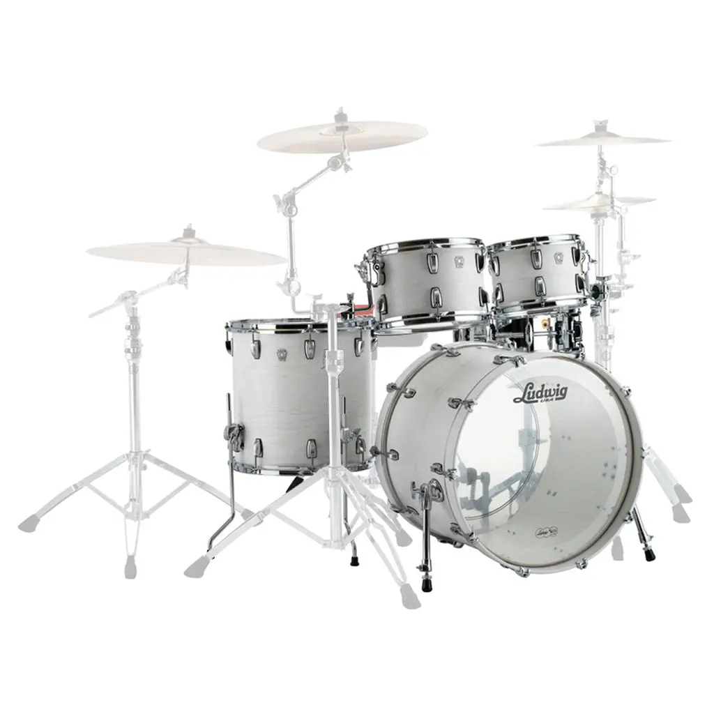 Ludwig Keystone - X Fab 22" 4 Piece Shell Pack - Snow White 1