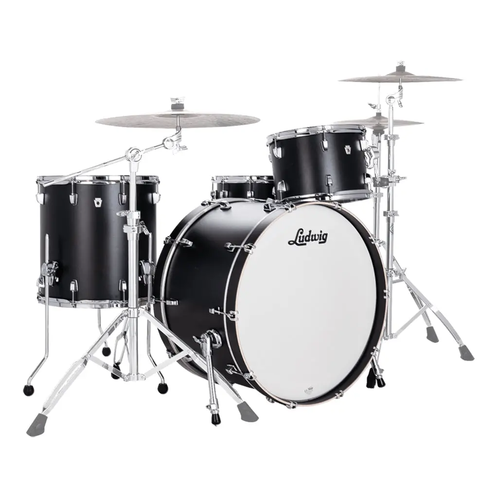 Ludwig Neusonic 24" Pro Beat 4-Piece Shell Pack - Black Velvet 1
