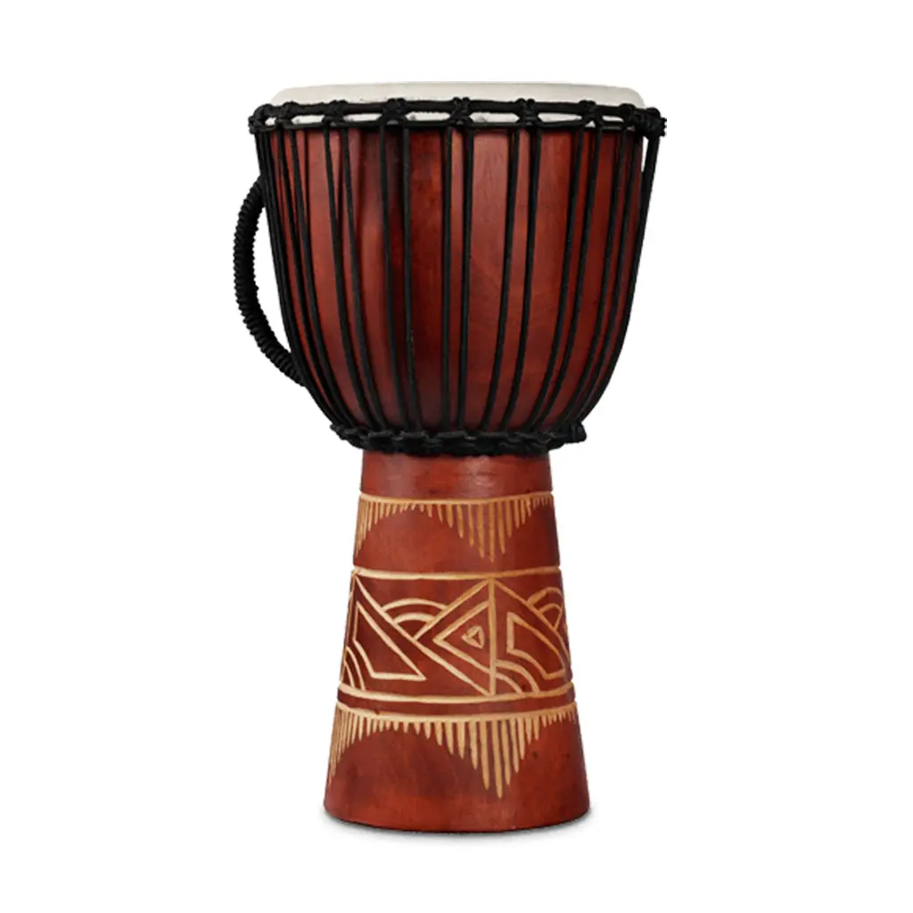 Lp World Beat Wood Art Medium Djembe Red 1