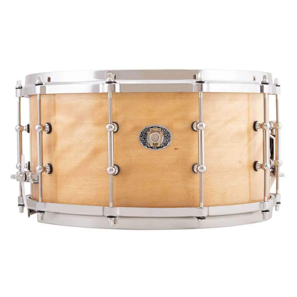 Ludwig Aged Exotic Avodire 110Th Anniversary Snare Drum - 14"X7" 1
