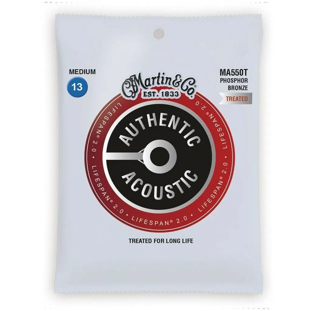 Martin Authentic Strings Treated - 13/56 Medium 92/8 1
