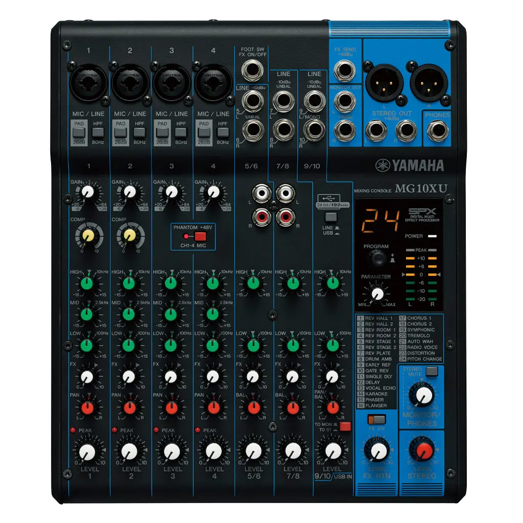 Yamaha Mg10xuf 10-Channel Mixing Console With Faders 1
