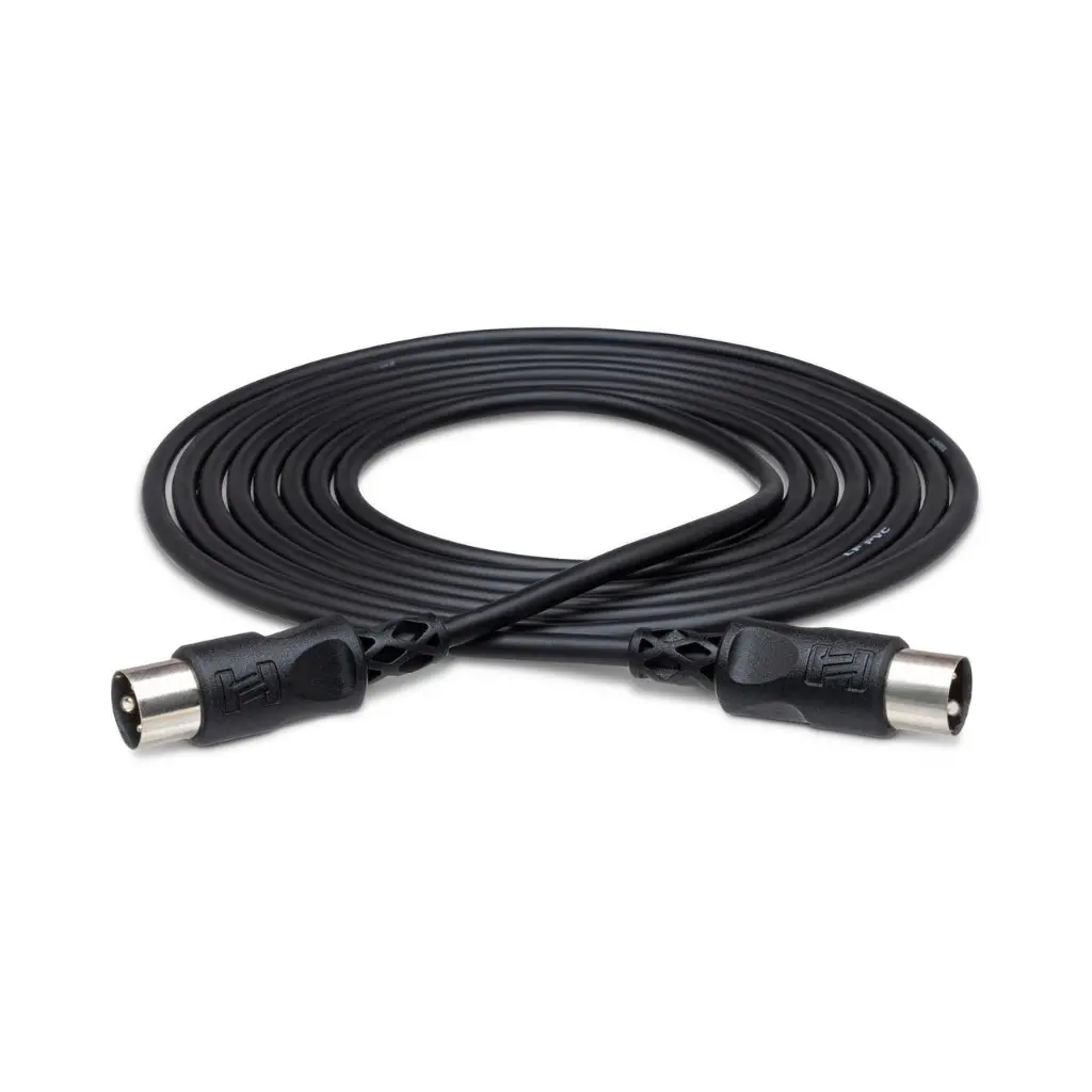 Hosa Technology 5-Pin Din To Same Midi Cable 15Ft, Black 1