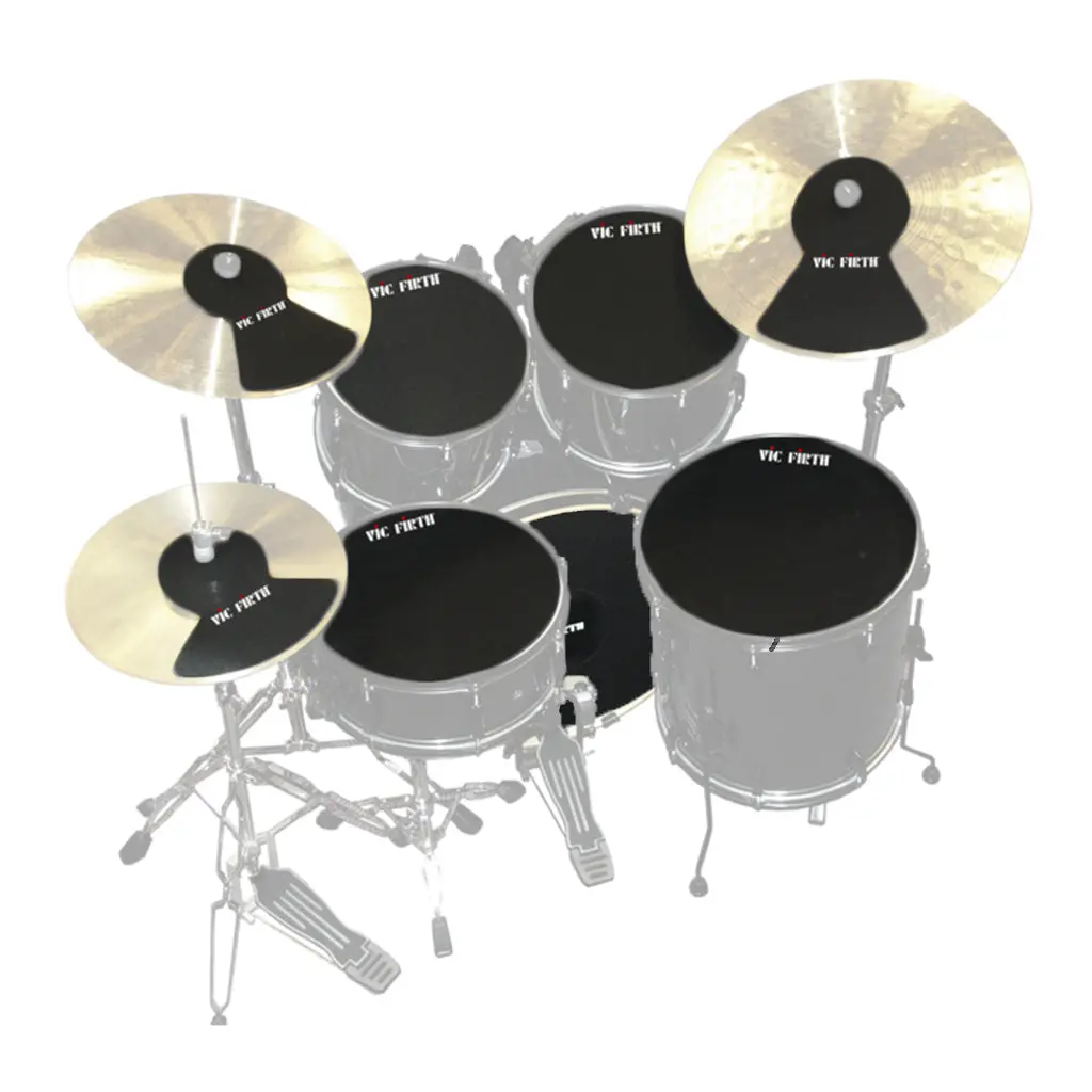 Vic Firth Pp6 Fusion/Rock Pre Pack Mutes - 10'', 12'', 14'', 16'', 22'', Hi-Hat & Cymbals (2) 1